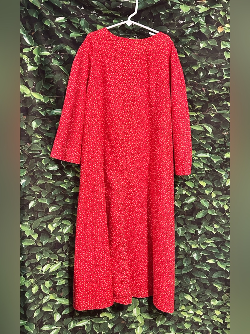 Vintage Handmade Girls Peasant Dress Cottage Core Prairie Red Yellow Floral